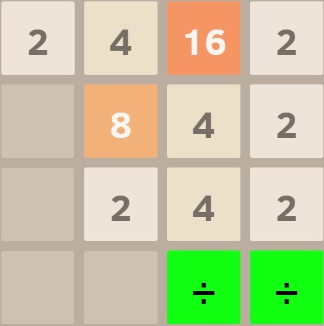 Игра 2048 Дивизион